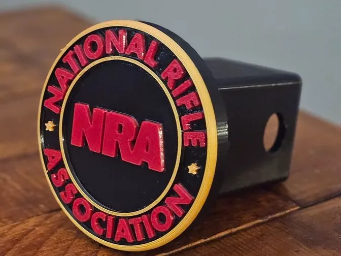 NRA hitch cover with logo