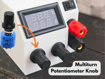 Knob for multi-turn potentiometer