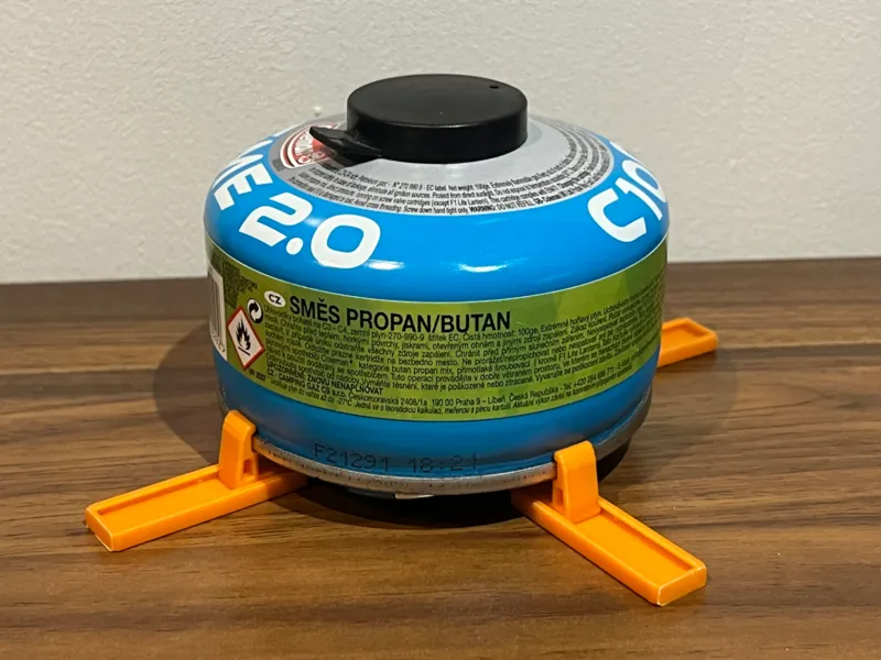 Collapsible Gas Canister Feet & Lighter Hold