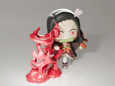 Nezuko pink fire