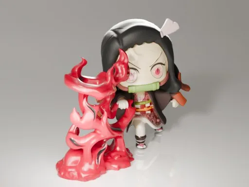 Nezuko pink fire