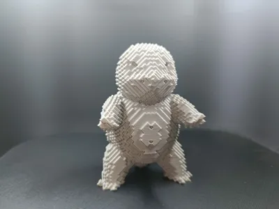 block-style Voxel Squirtle Voxel Pokemon Fanart