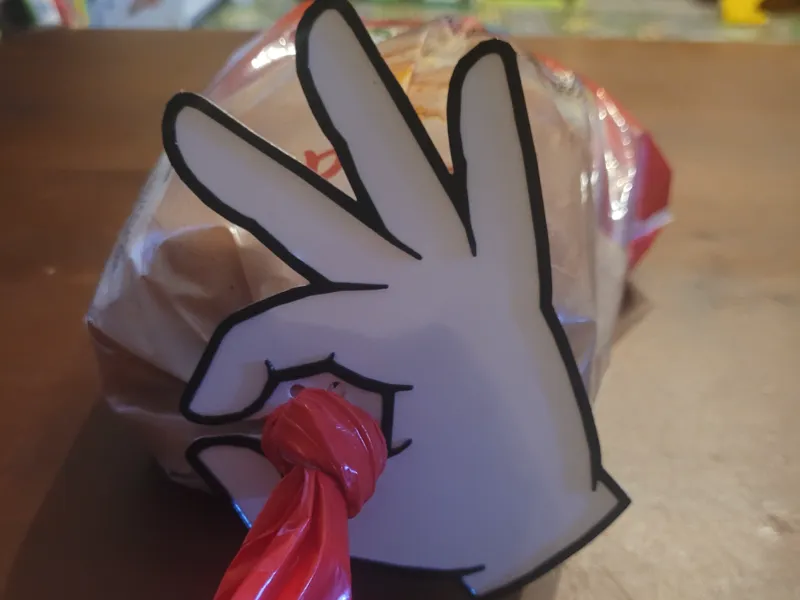 clip pour sachet symbole main print in place