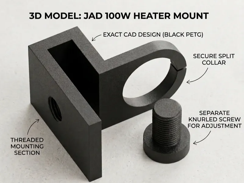 Adjustable Rim Holder for JAD Aquarium Heater