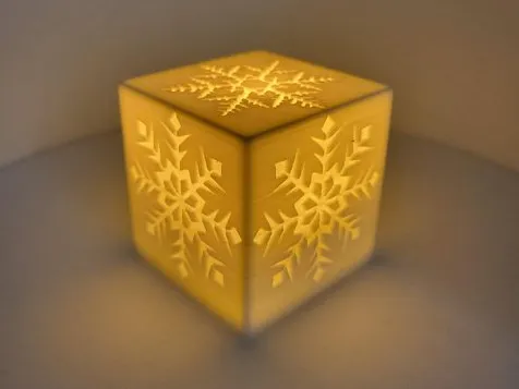 Christmas light box - snowflake - Flame Tea Light