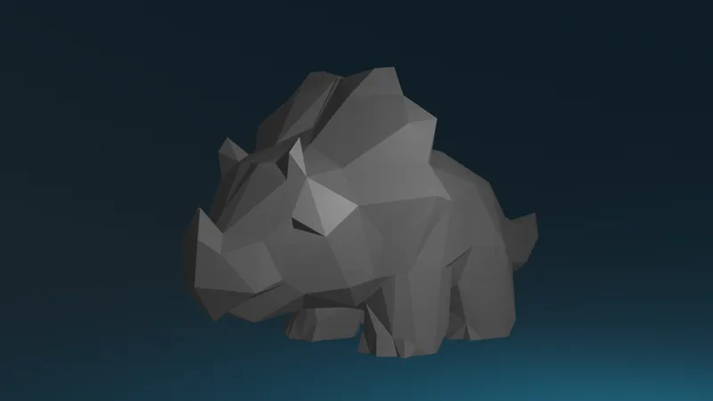 Low Poly Triceratops