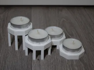 Minimalist Oktagon Tealight Holder