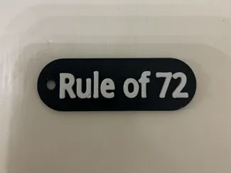 Rule of 72 keychain