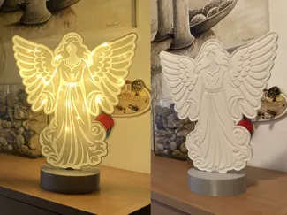 Xmas / Christmas Angel Classic lightbox with timer