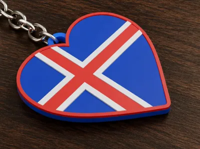 Iceland Flag - Heart Shaped