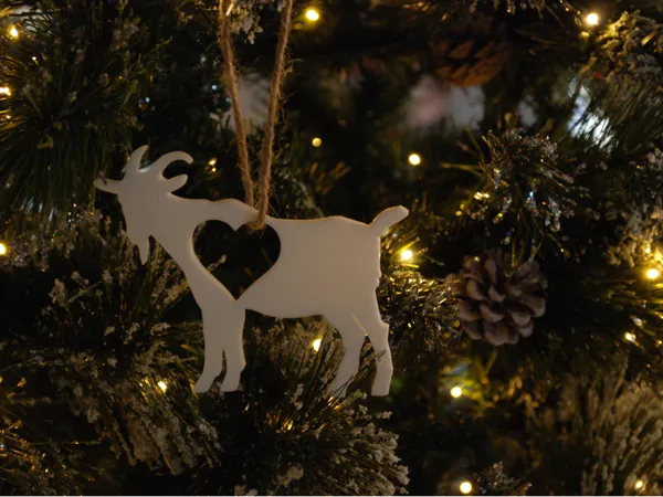 Décoration de Noël (chèvre)