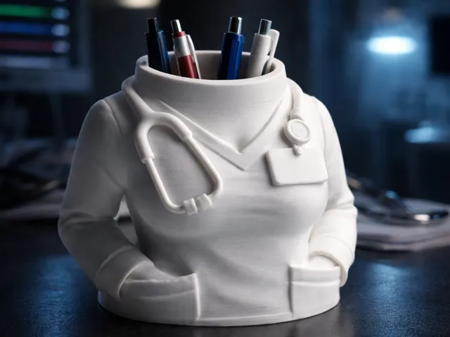 Doctor Coat Pen Holder – Medical Desk Organizer