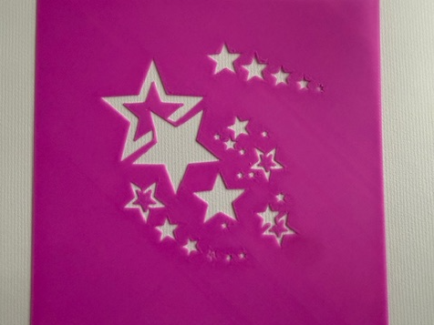 Stars Airbrush and Facepaint Stencil