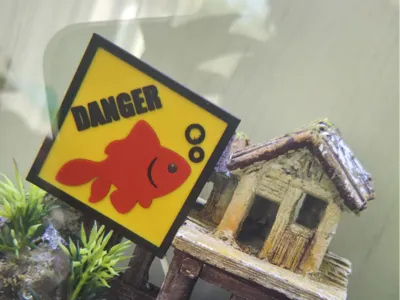 Decorative AMS Aquarium "DANGER" Sign