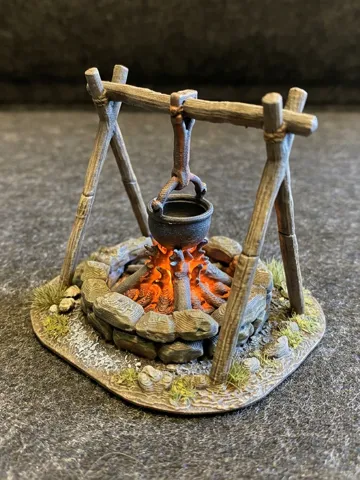 Escenografía en miniatura: Campfire 1 — vista de referencia 2