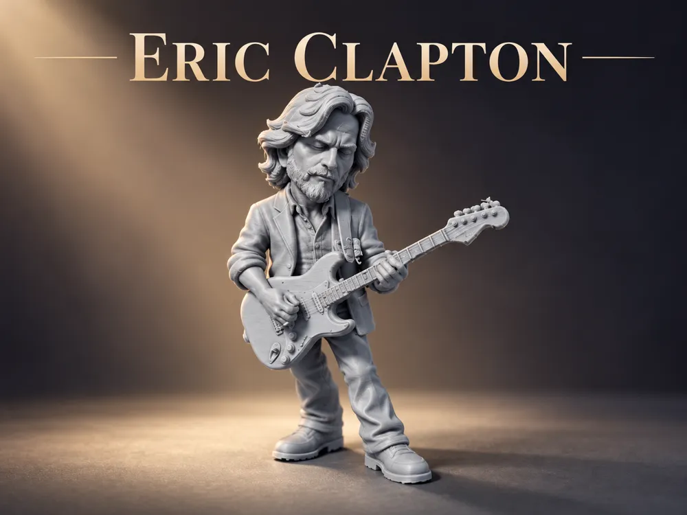 Chibi Guitar Hero Series - Eric Clapton - Free 3D Print Model - MakerWorld