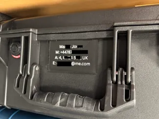 Peli Air 1535TVRL Name Plate 