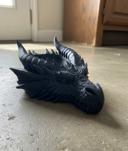 Miniatura 6 do modelo 3D Dragon Head Catchall Tray Desk Entryway Organizer