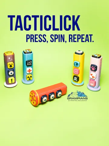 Objeto manipulable: 4-Switch Fidget Clicker & Spinner - TACTICLICK — vista de referencia 2