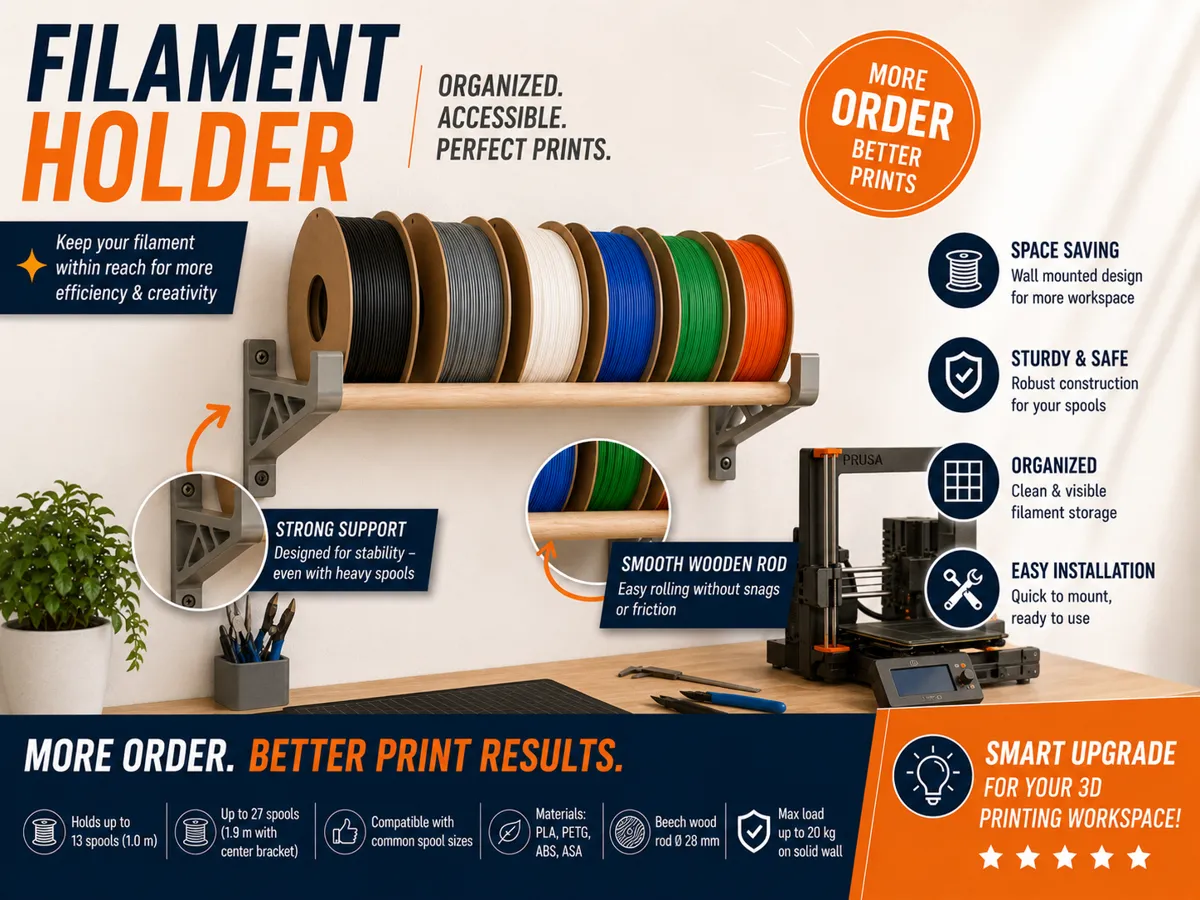 Filament Storage Racks - Free 3D Print Model - MakerWorld