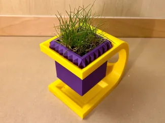 Mini flower pot with holder