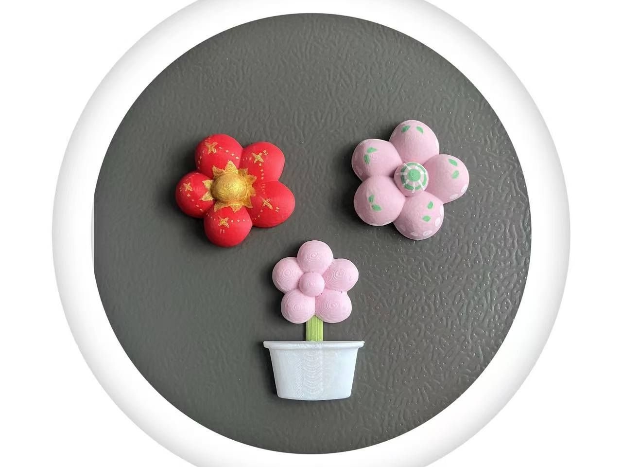 小花和小花盆景冰箱贴