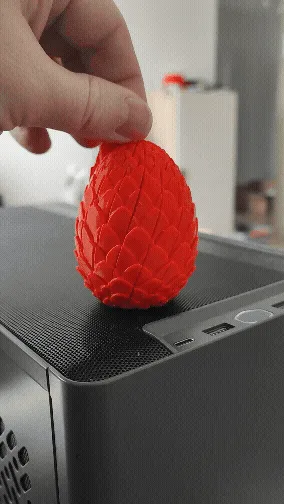 Twist Fidget Egg | 16-Segment | Print-in-Place view 2