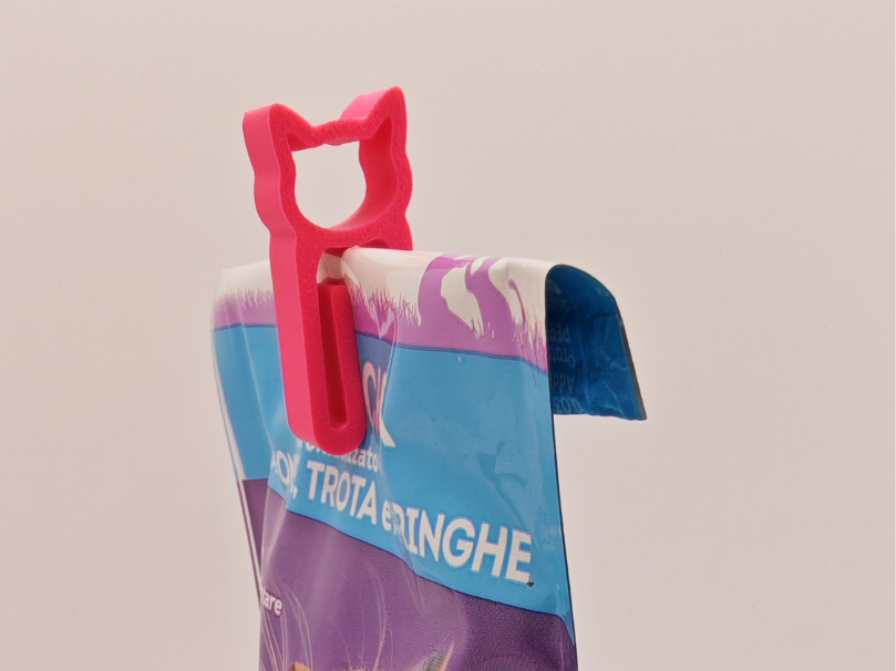 Cat clip, mini clip per sacchetti con gatto.