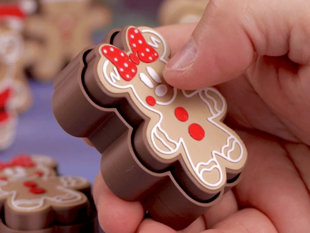 Gingerbread Minnie Clicker 3D Printable Toy by Koala Bleu MakerWorld