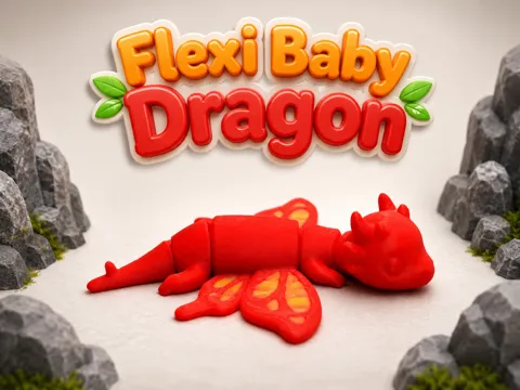 Adorno temático: Flexi Baby Dragon — referencia de MakerWorld
