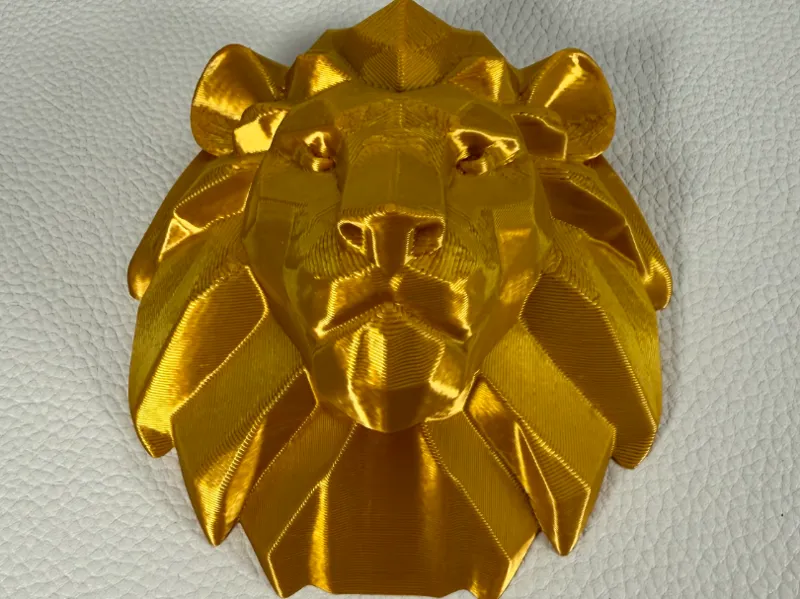 Lion's head bust low poly