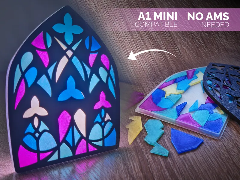 Stained Glass Jigsaw Puzzle Box