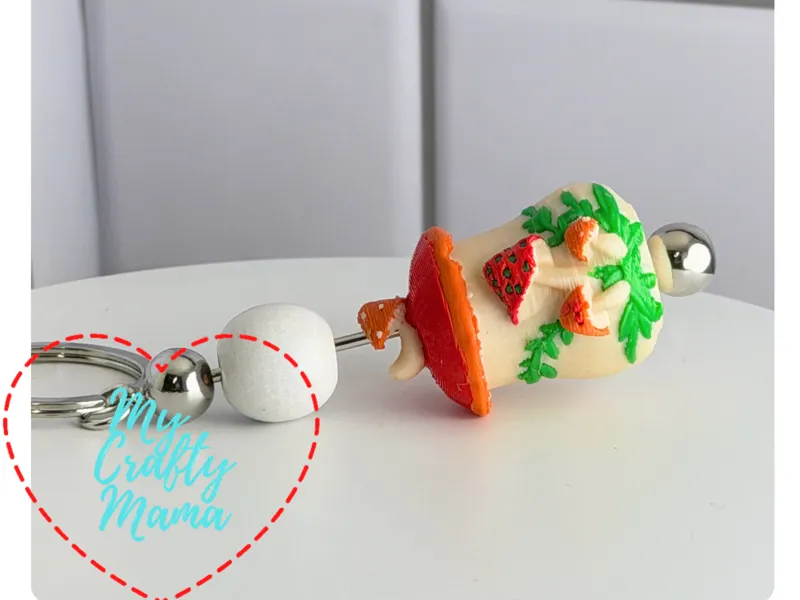 Merry Mushroom Focal Bead