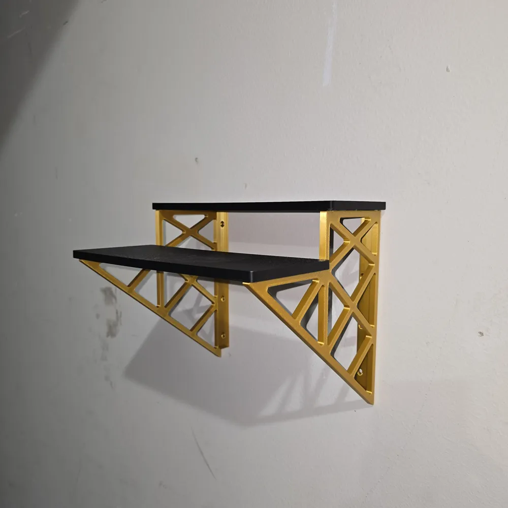 Wall Mount Display Shelf (2 Shelf) - Free 3D Print Model - MakerWorld