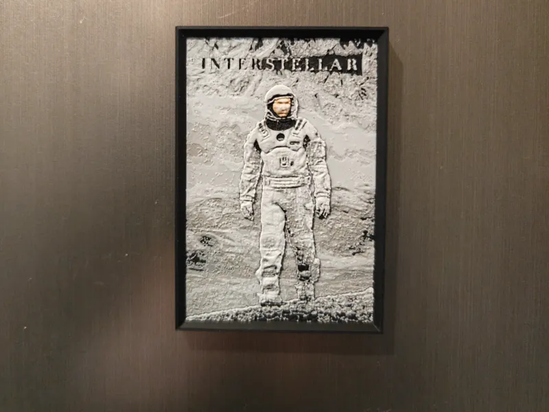 Interstellar movie poster fridge magnet