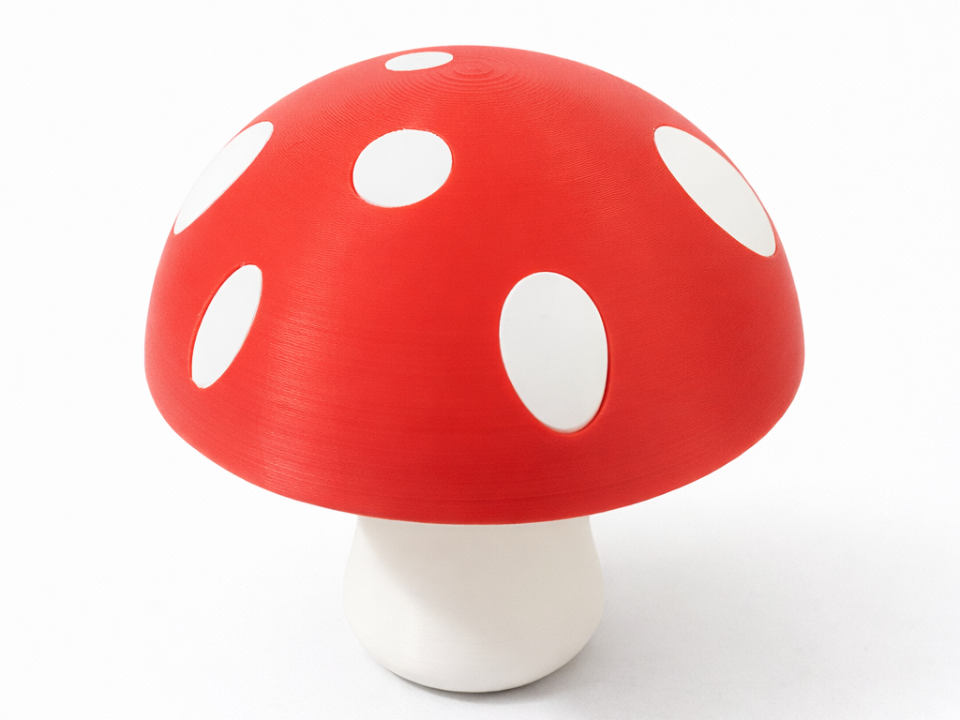 Poisonous Red Mushroom with White Dots