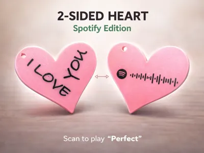Heart Keychain with Spotify Code  “Perfect”