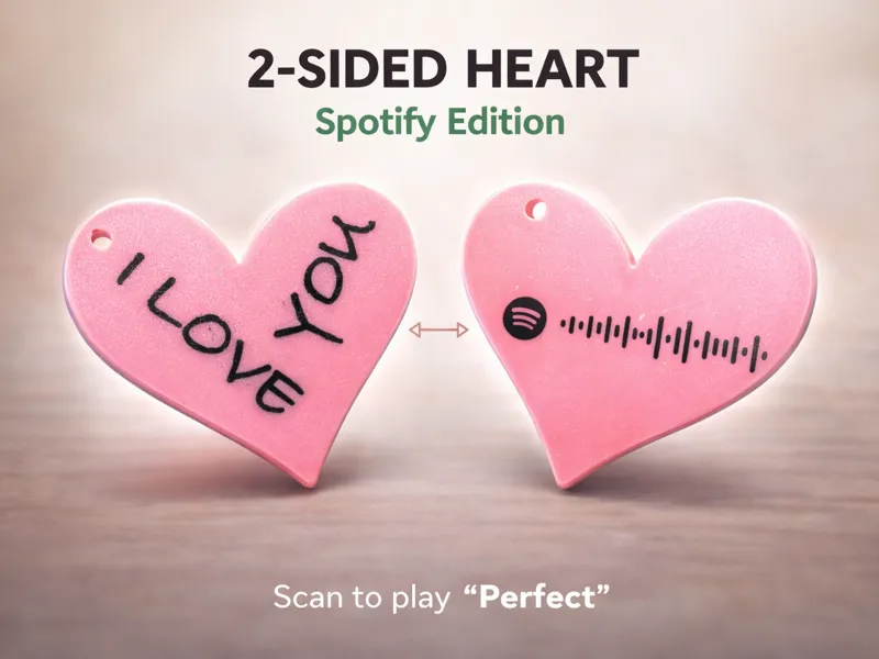 Heart Keychain with Spotify Code  “Perfect”