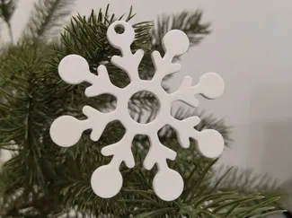Snowflake 10 Tree Decor/Keychain