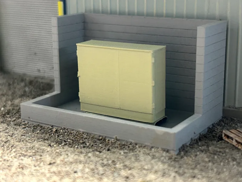 HO Scale Bunker and Electrical Cabinet