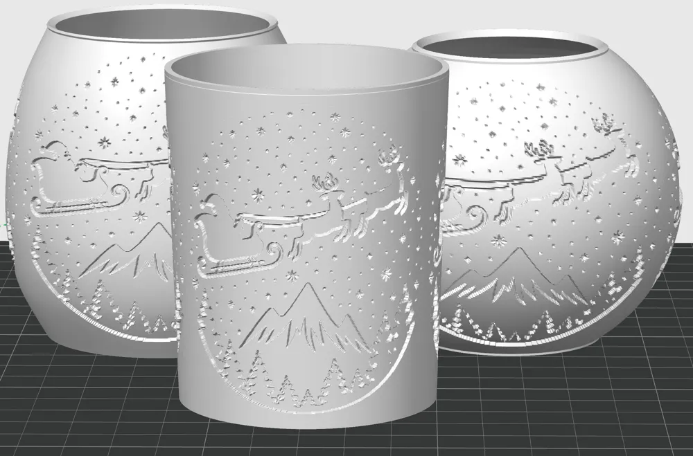 Tealight Santa Claus Christmas lamp_2 by msprint MakerWorld: Download ...