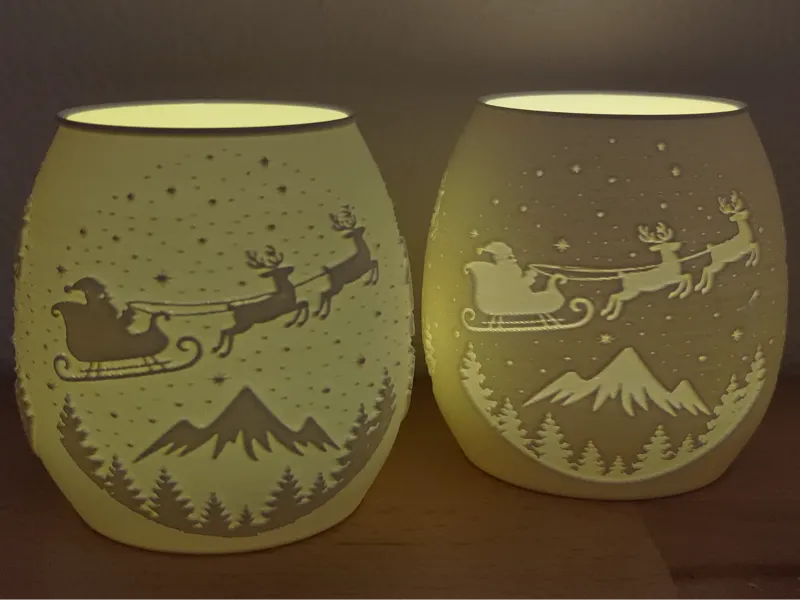 Tealight Santa Claus Christmas lamp_2