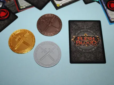 flesh and blood token cards Copper CRU197 RAINBOW FOIL Token Card Flesh and Blood TCG Crucible of War 1st Ed