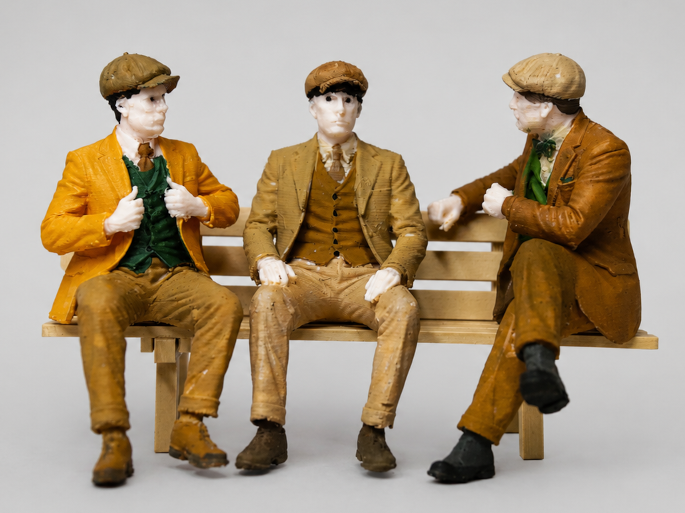 Sitzfiguren-Set Nr.2 - Vintage-Stil LGB-Gartenbahn
