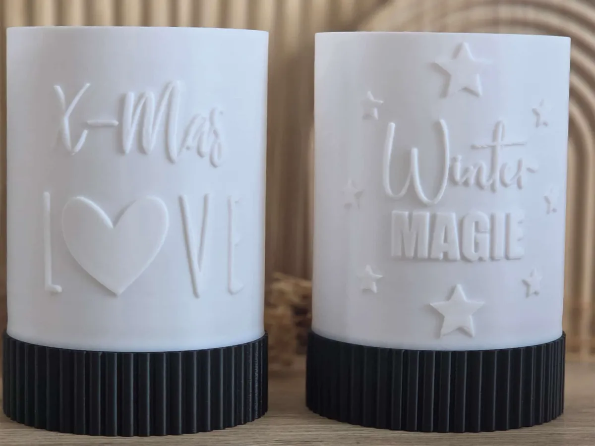 Wind Light LED Tea Light Holder Winter Time Xmas Love by Plotterbilly ...