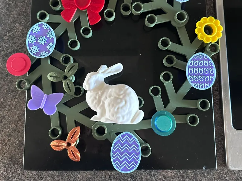 Bunny brick wreath pin, rabbit, easter 