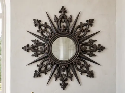 Marco decorativo: Gothic Baroque Sunburst Mirror Frame — referencia de MakerWorld