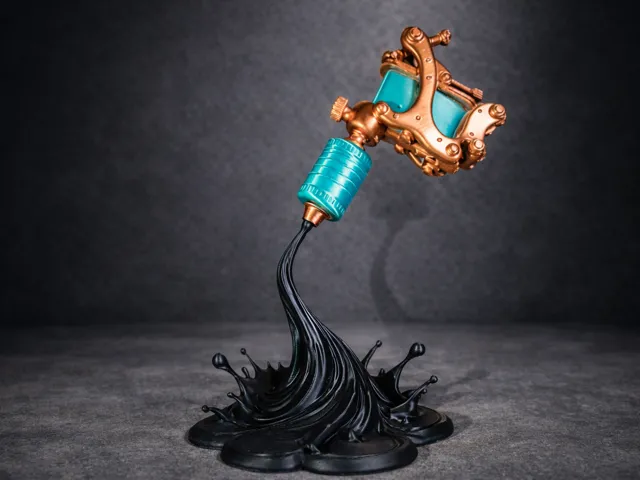 Tattoo Machine Ink Spill