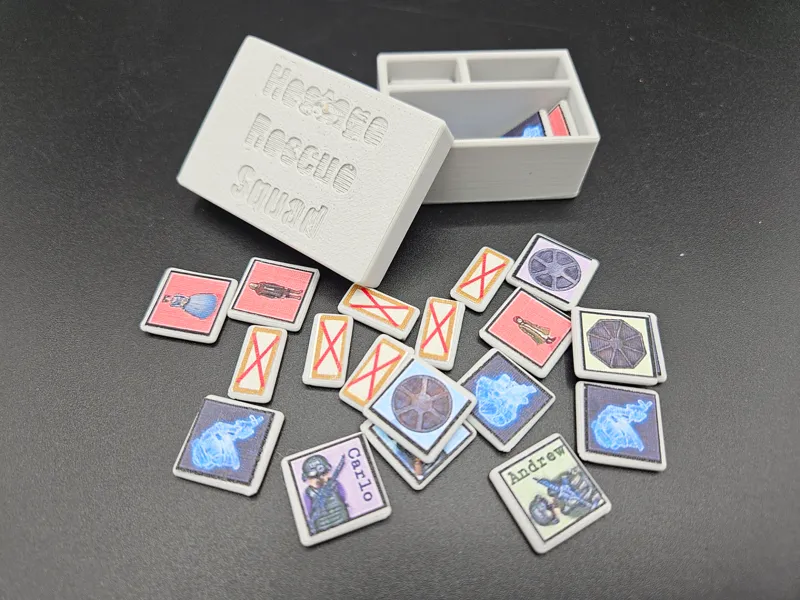 Hostage Rescue Squad wargame counter bases and box