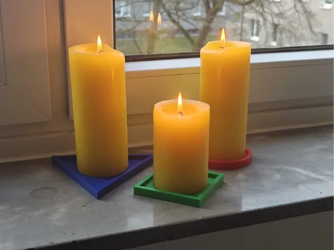 Candle Coaster Holder Memphis Style 80s 90s